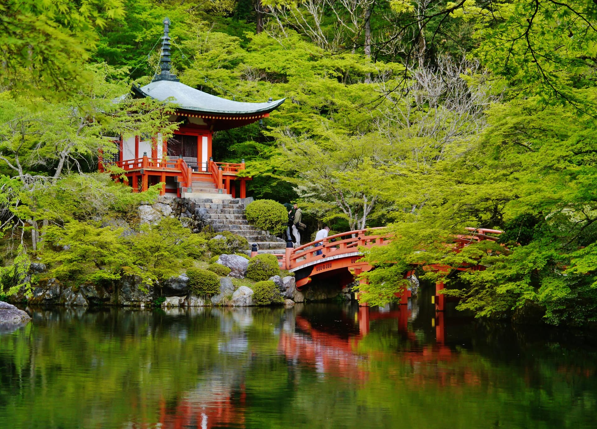 Historic Kyoto temple architecture in Japan